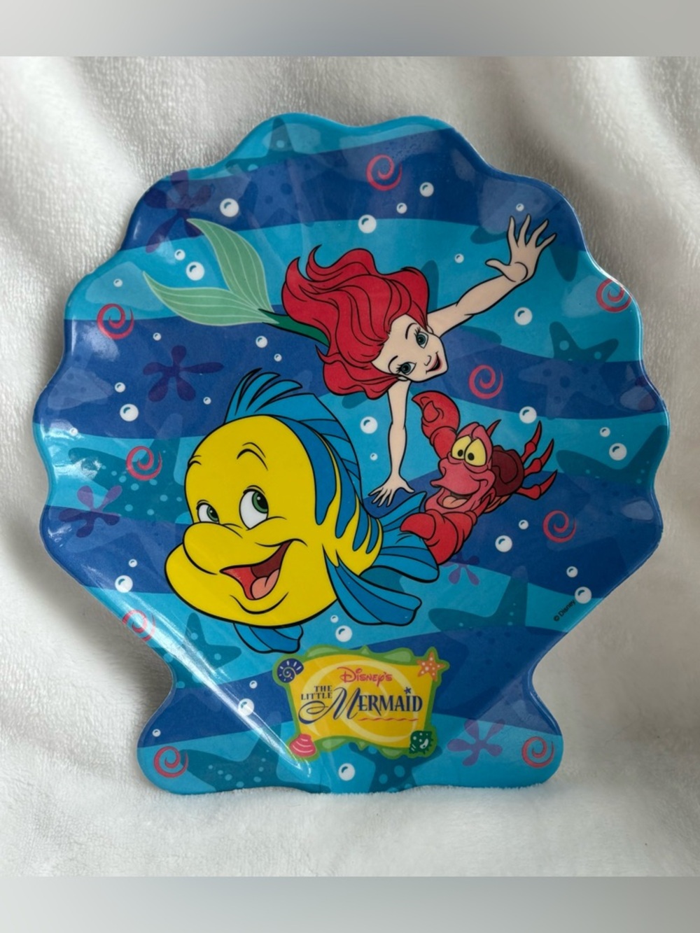 ZAK Designs Disney Little Mermaid Shell Plate Ariel Flounder Sebastian